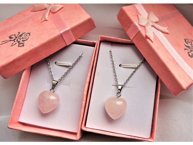 Náhrdelník Srdíčko růženín