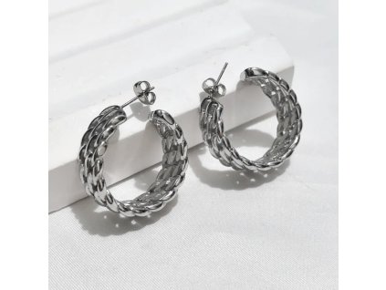 Ocelové naušnice č.8