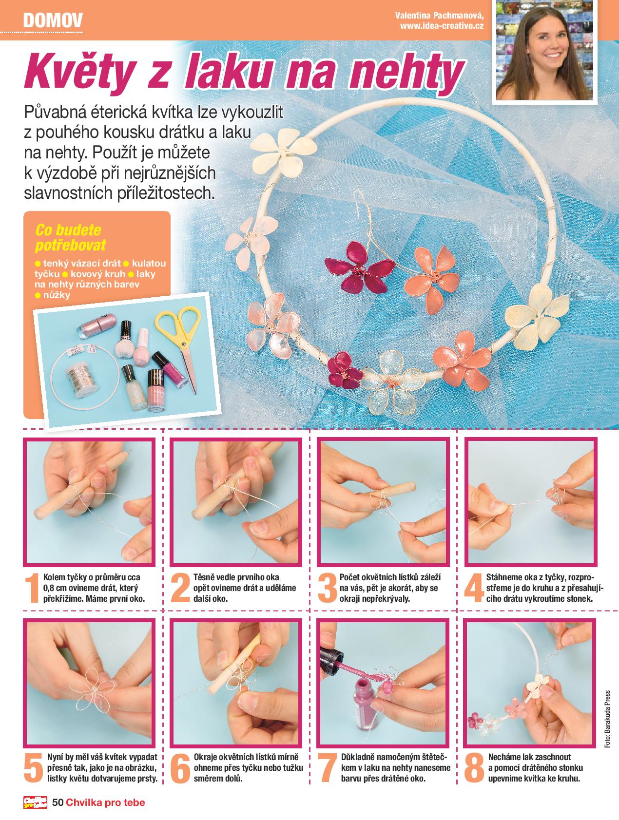 Květy z laku na nehty