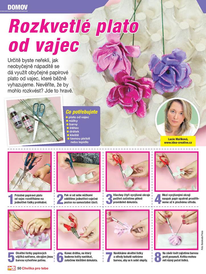 Rozkvetlé plato od vajec