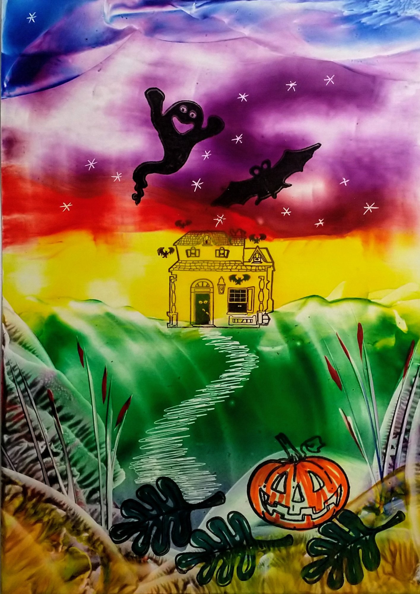 Tvoření pro děti - 31. 10. 2018 - Halloweenská enkaustika