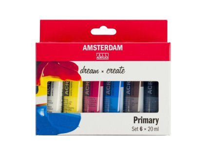 17820500 amsterdam sada akrylovych barev primary 6x20ml