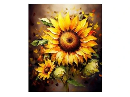 2000376 diamantovy obrazek 30x40 slunecnice