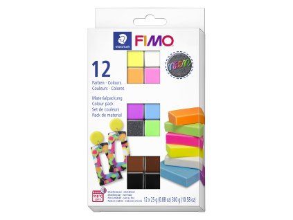 8013 C12 3 sada fimo neon effect 12 barev 25g