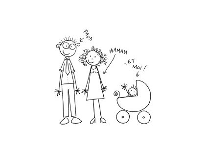 Dřevěné razítko - family