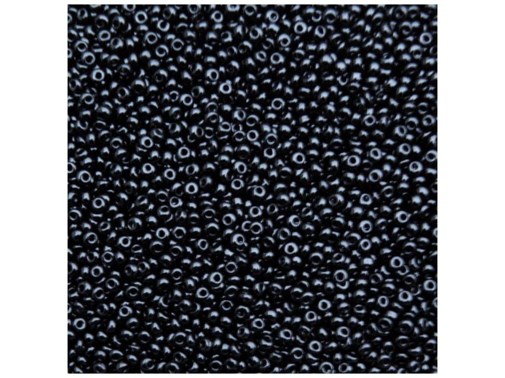 Korálky - rokajlové dropsy černé 23980 5/0