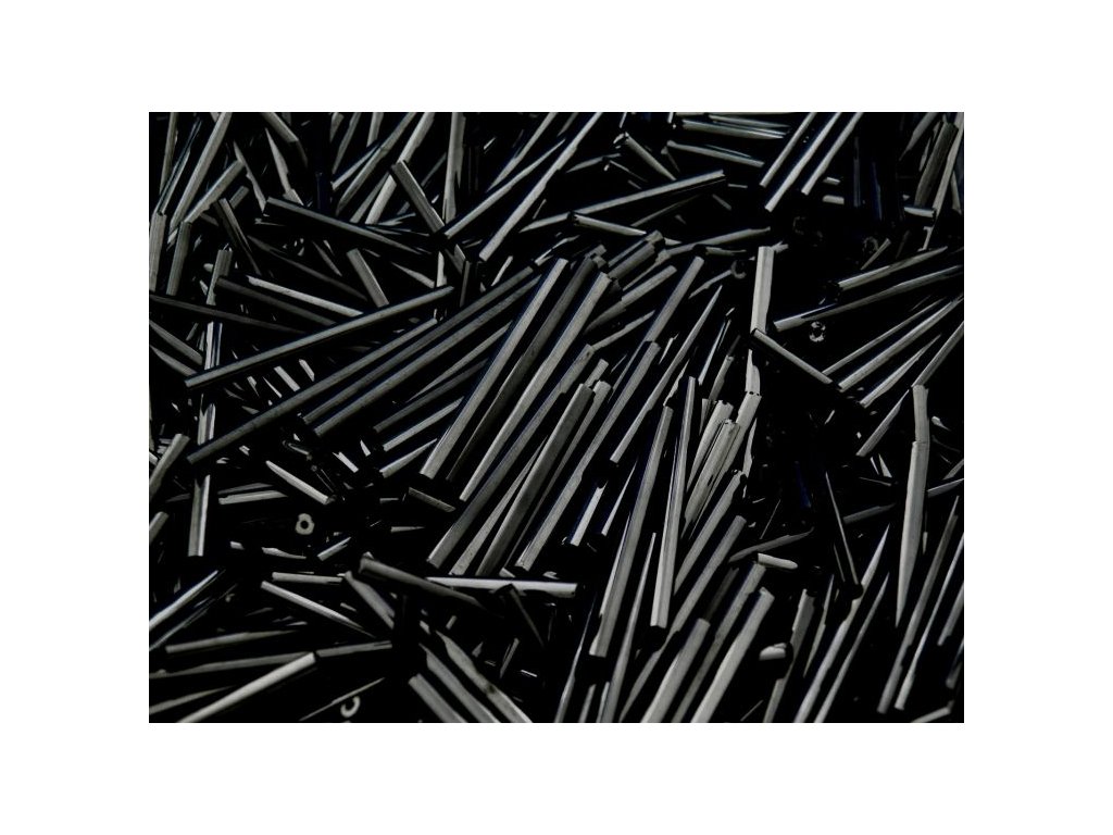 Korálky - rokajlové tyčky 30 mm - černé rovné 23980 (T75)