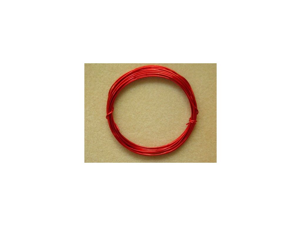 Barevný drátek 1 mm - barva červená