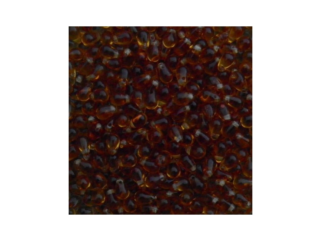 Korálky mačkané - BP03 - kapka 4/6 mm - 10080 tmavě hnědá