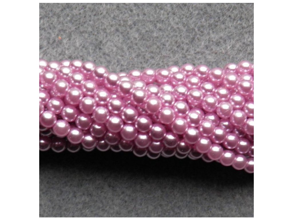 Korálky - voskované perle (70824) 4 mm