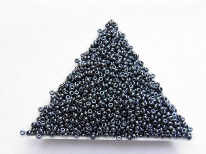 Korálky - rokajlové perličky - hematit 49102 - 9/0