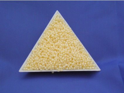 Korálky - rokajlové perličky - žluté s listrem 47113 - 10/0