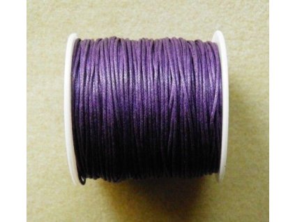 Bavlněná voskovaná šňůrka tmavě fialová