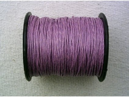 Bavlněná voskovaná šňůrka světle fialová