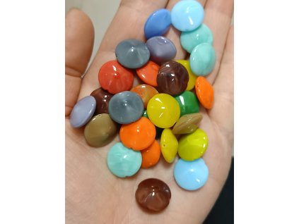 Mačkané korálky - disk 16 mm - mix silky (20 ks)