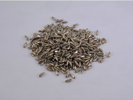 Korálky mačkané - jazýček B23980 - 3 mm x 11 mm