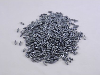 Korálky mačkané - jazýček L23980 - 3 mm x 11 mm