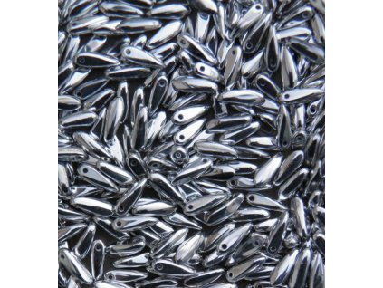 Korálky mačkané - jazýček 27000CR - 3 mm x 10 mm