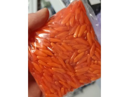 Korálky mačkané - jazýček 81260 - 5 mm x 16 mm