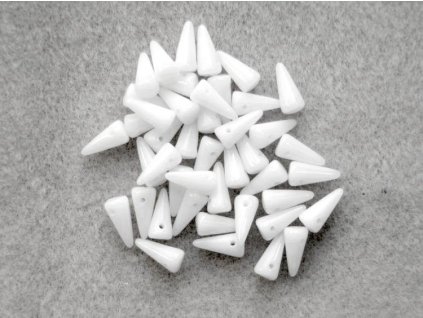 Korálky Spike Beads - trn bílý mléčný - 5 mm x 10 mm