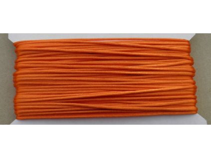 Šňůrka saténová oranžová 2 mm