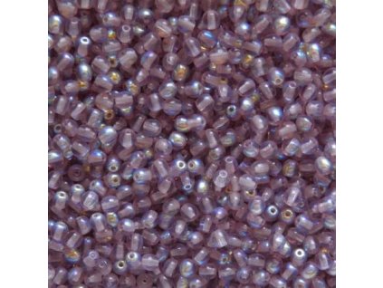 Korálky mačkané - kulička 4 mm - 20040/28701 amethyst AB