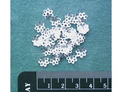 Bižuterní komponenty - kaplík jednoduchý stříbrný 8 mm