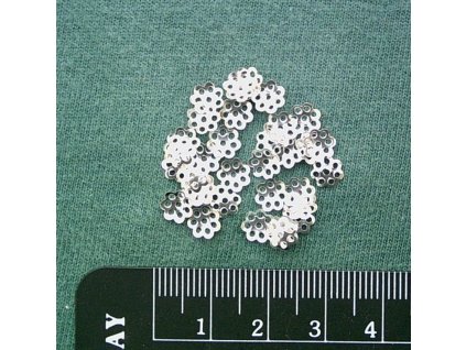 Bižuterní komponenty - kaplík jednoduchý stříbrný 7 mm