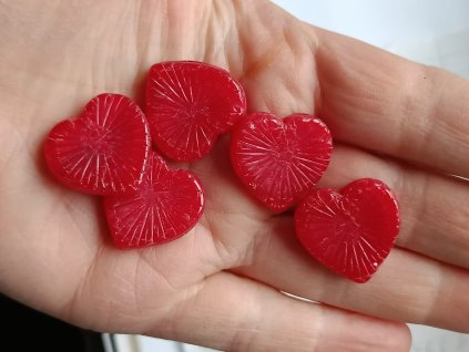 Korálky mačkané - srdíčko 22/22 - 91260