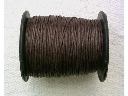Bavlněná voskovaná šňůrka tmavě hnědá