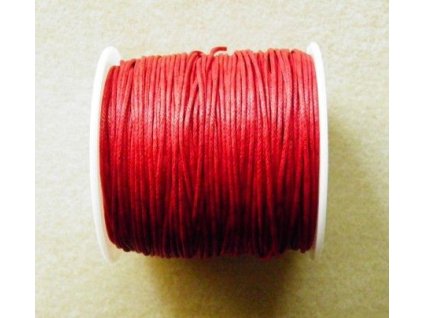 Bavlněná voskovaná šňůrka tmavě červená