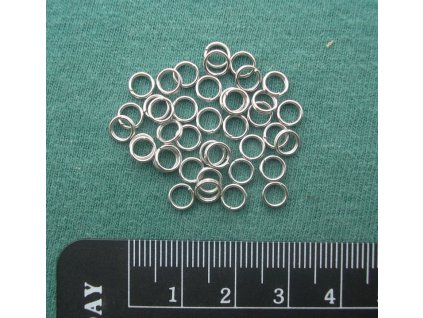 Bižuterní komponenty - dvojkroužek stříbrný 5 mm