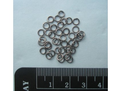 Bižuterní komponenty - spojovací kroužek gun metal 4 mm