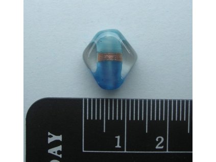 Kosočtverec oblý - uvnitř krystalu modrý váleček 15 mm