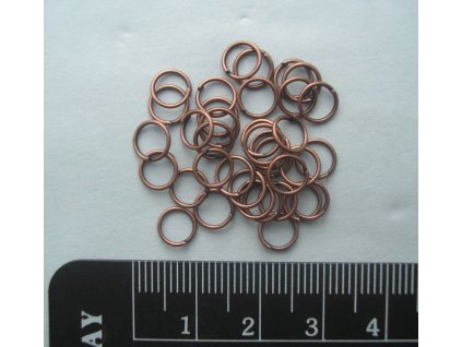 Bižuterní komponenty - spojovací kroužek měděný 6 mm