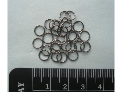 Bižuterní komponenty - spojovací kroužek gun metal 6 mm
