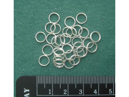 Bižuterní komponenty - dvojkroužek stříbrný 7 mm