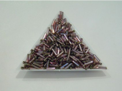 Korálky - rokajlové trubičky - světle fialové 6,5 mm