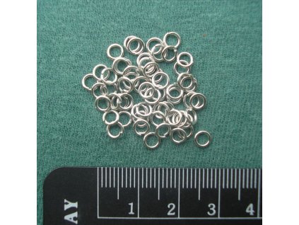 Bižuterní komponenty - spojovací kroužek platina 6 mm