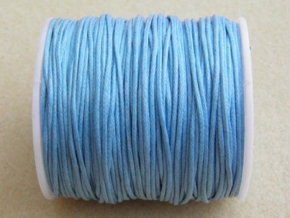 Bavlněná voskovaná šňůrka světle modrá