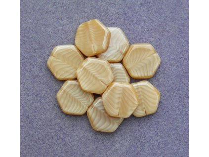 Korálky mačkané - MKL024 - šestiúhelník hnědý