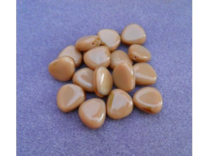 Korálky mačkané - MKL034 - oblázek hnědý