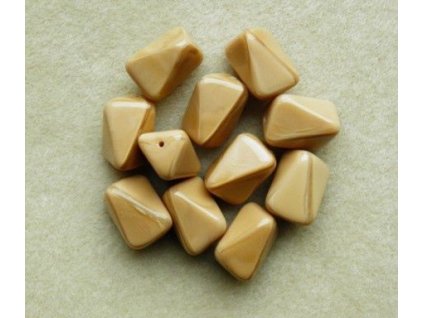 Korálky mačkané - MKL091 - několikahran hnědý