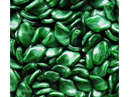 Korálky mačkané - MKL107 - lístek kroucený 56107