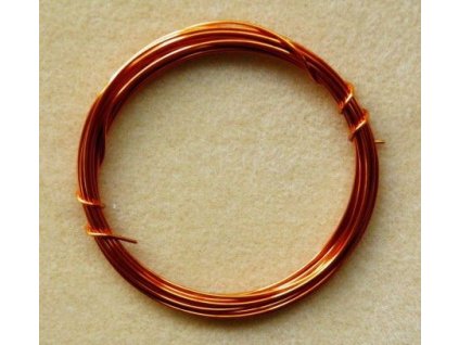 Barevný drátek 1 mm - světle oranžová