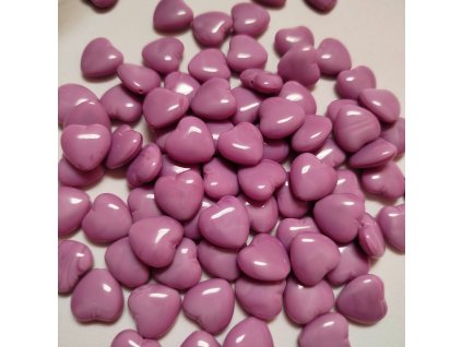 Korálky mačkané - srdíčko 16 mm - 74020 atyp