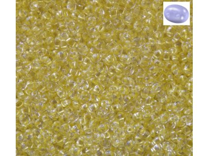 Korálky PRECIOSA Twin™ - krystal se světle žlutým průtahem