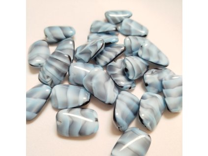 Korálky mačkané - prohnutý obdelník  27/19 - 26607