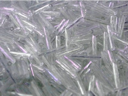 Korálky - rokajlové tyčky 30 mm - krystal s AB 58135 (T48)
