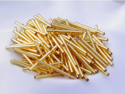 Korálky - rokajlové tyčky 30 mm - zlaté rovné 17050 (T5)